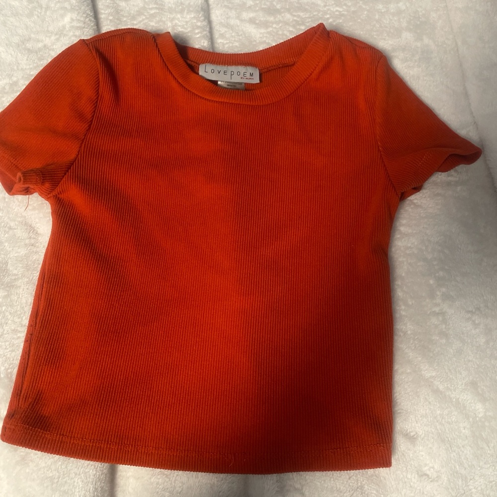 Orange crop top
